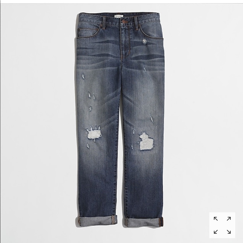 J.crew distressed boyfriend jeans size 24